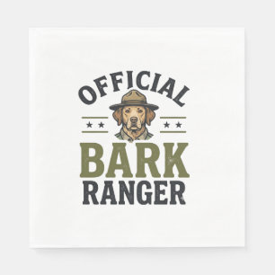 Officieel Blaffende Rangerhond Vintage Grafisch_1 Servet