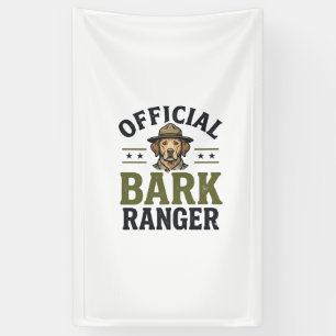 Officieel blaffende rangerhond vintage grafisch_1 spandoek