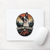 Officieel Boston Terrier Leven Logo Muismat (Met muis)