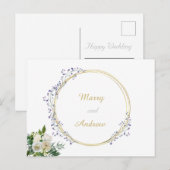 Officieel briefkaart voor huwelijksaankondiging (Voorkant / Achterkant)