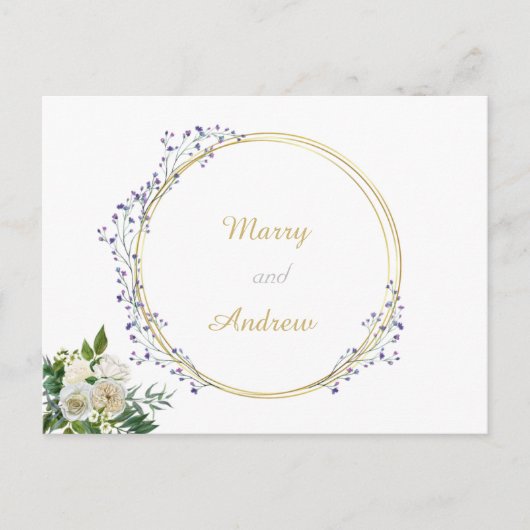 Officieel briefkaart voor huwelijksaankondiging (Voorkant)