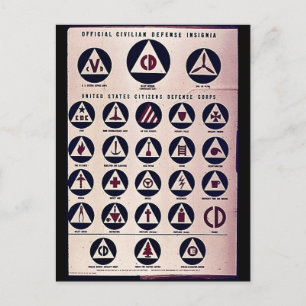 Officieel burgerdefensie-instituut briefkaart