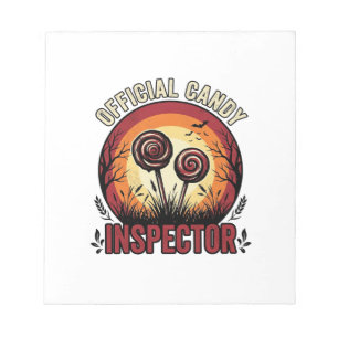 Officieel Candy Inspecteur Vintage Halloween T-shi Notitieblok