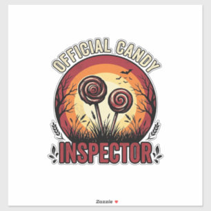 Officieel Candy Inspecteur Vintage Halloween T-shi Sticker