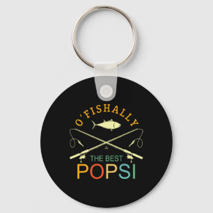 Officieel de beste Popsi Vintage Visserij Opa Sleutelhanger