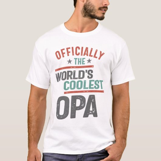 Officieel de koelste Opa ter wereld T-shirt (Voorkant)