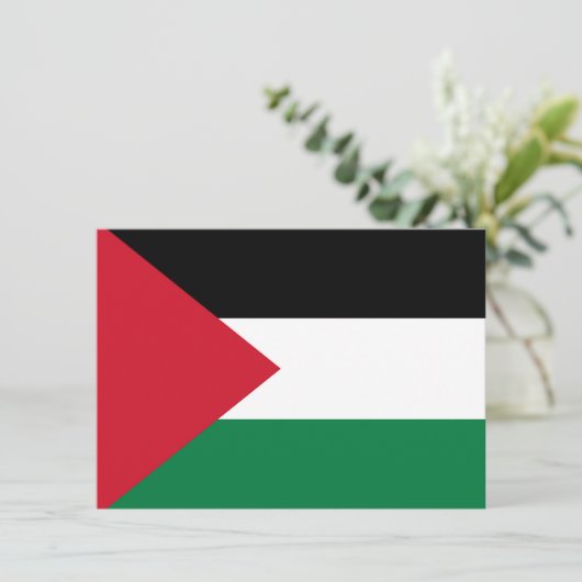 officiëel de Staat Palestina land vlag Bedankkaart (Staand voorkant)
