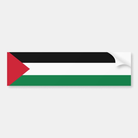 officieel de staatsvlag van Palestina Bumpersticker (Voorkant)