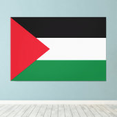 officieel de staatsvlag van Palestina Canvas Afdruk (Insitu (Houten vloer))