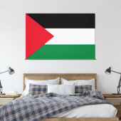 officieel de staatsvlag van Palestina Canvas Afdruk (Insitu (Slaapkamer))