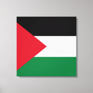officieel de staatsvlag van Palestina Canvas Afdruk