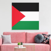 officieel de staatsvlag van Palestina Canvas Afdruk (Insitu (Woonkamer))