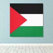 officieel de staatsvlag van Palestina Canvas Afdruk (Insitu (Houten vloer))
