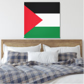 officieel de staatsvlag van Palestina Canvas Afdruk (Insitu (Slaapkamer))