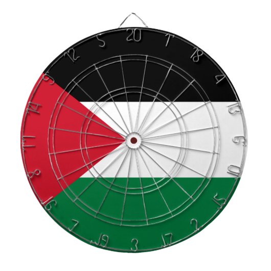 officieel de staatsvlag van Palestina Dartbord (Voorkant)