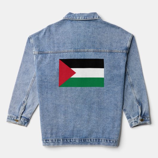 officieel de staatsvlag van Palestina Denim Jacket (Achterkant)