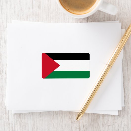 officieel de staatsvlag van Palestina Etiket (Insitu)