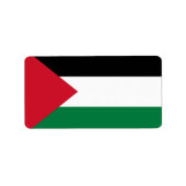officieel de staatsvlag van Palestina Etiket (Voorkant)