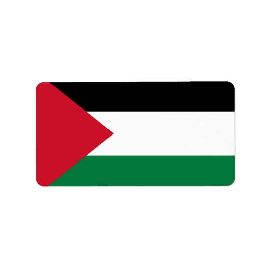 officieel de staatsvlag van Palestina Etiket (Voorkant)
