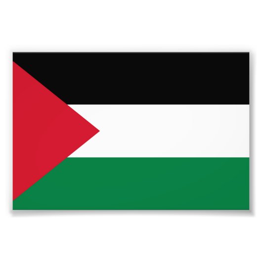 officieel de staatsvlag van Palestina Foto Afdruk (Voorkant)