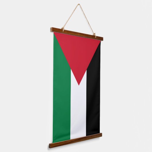 officieel de staatsvlag van Palestina Hangend Wandkleed (Gebogen)