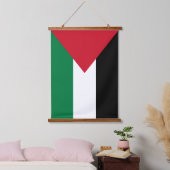 officieel de staatsvlag van Palestina Hangend Wandkleed (Slaapkamer)