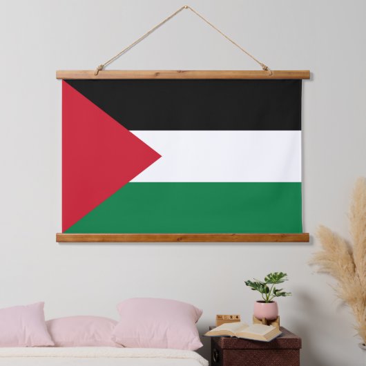 officieel de staatsvlag van Palestina Hangend Wandkleed (Slaapkamer)