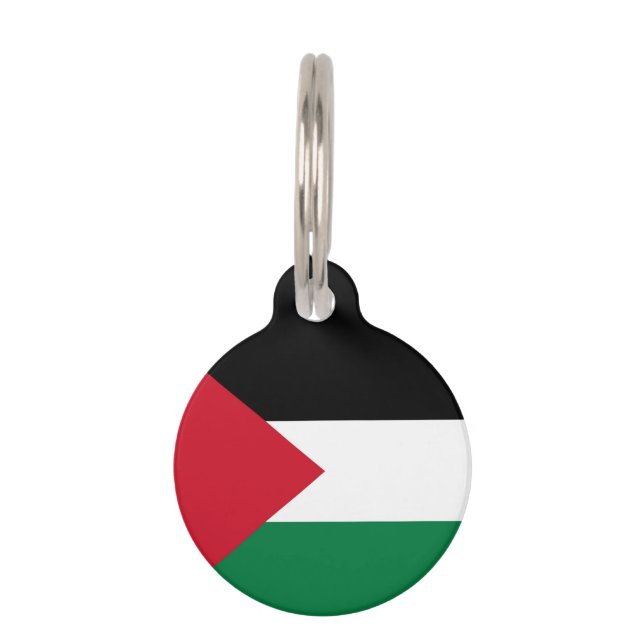 officieel de staatsvlag van Palestina Huisdierpenning (Voorkant)