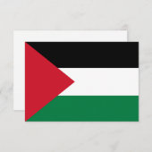 officieel de staatsvlag van Palestina Informatiekaartje (Voorkant / Achterkant)