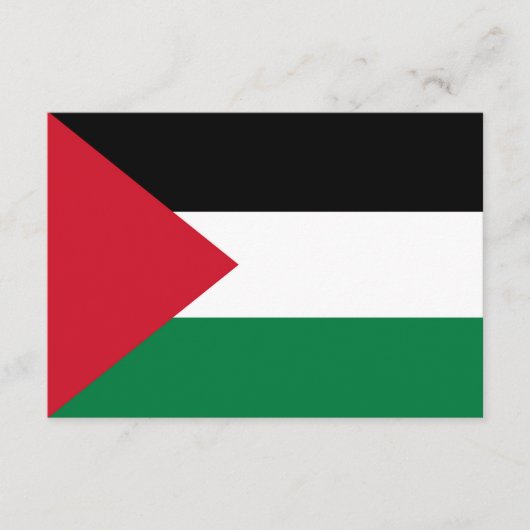officieel de staatsvlag van Palestina Informatiekaartje (Voorkant)