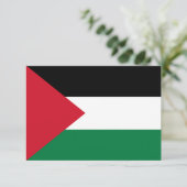 officieel de staatsvlag van Palestina Informatiekaartje (Staand voorkant)