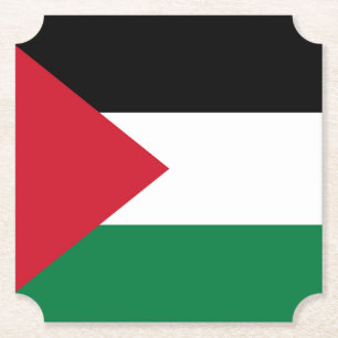 officieel de staatsvlag van Palestina Kartonnen Onderzetters