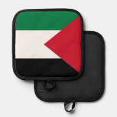 officieel de staatsvlag van Palestina Pannenlap (Voorkant / Achterkant)