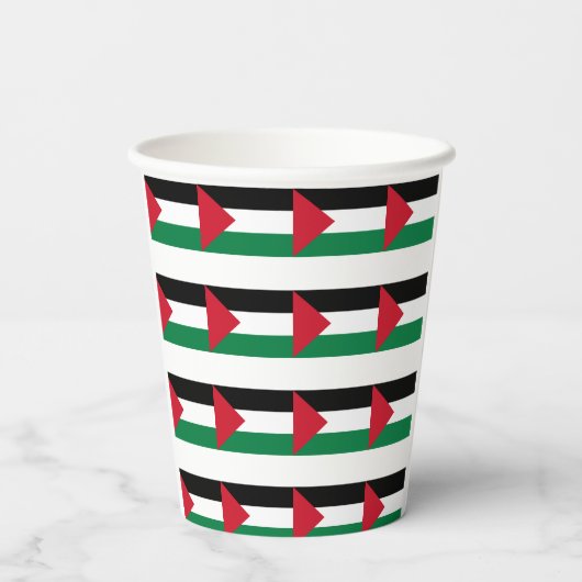 officieel de staatsvlag van Palestina Papieren Bekers (Achterkant)