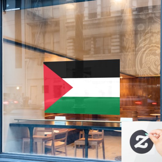 officieel de staatsvlag van Palestina Raamsticker (Cafe Raam)