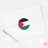 officieel de staatsvlag van Palestina Ronde Sticker (Envelop)