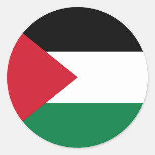 officieel de staatsvlag van Palestina Ronde Sticker