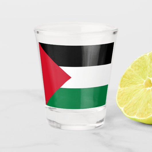 officieel de staatsvlag van Palestina Shot Glas (Voorkant)