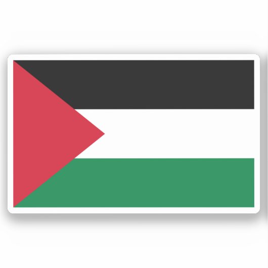 officieel de staatsvlag van Palestina Sticker (Voorkant)