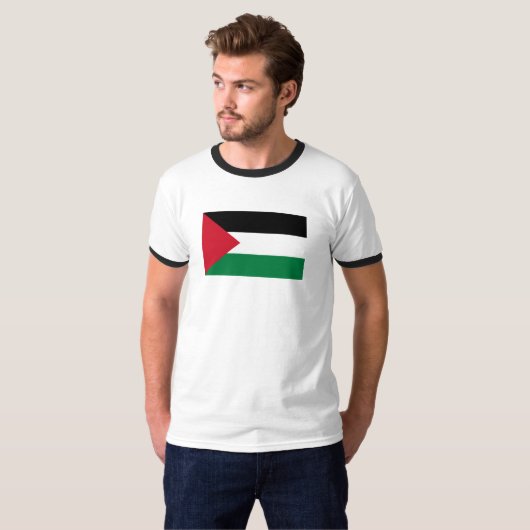 officieel de staatsvlag van Palestina T-shirt (Voorkant volledig)