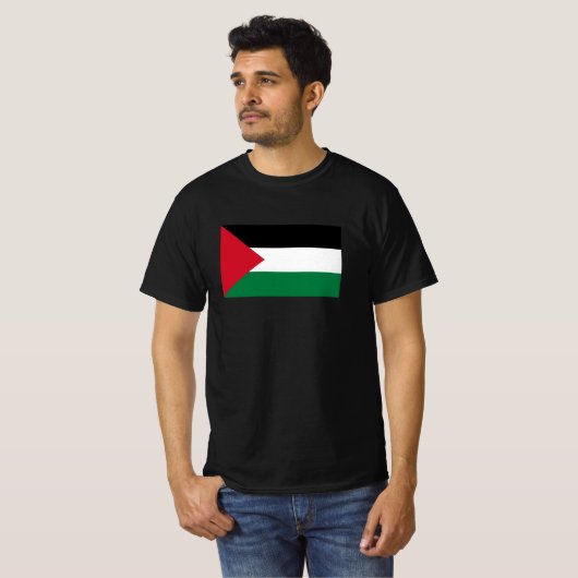 officieel de staatsvlag van Palestina T-shirt (Voorkant volledig)