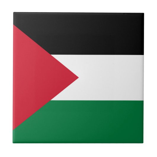 officieel de staatsvlag van Palestina Tegeltje (Voorkant)
