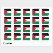 officieel de staatsvlag van Palestina Vierkante Sticker (Vel)