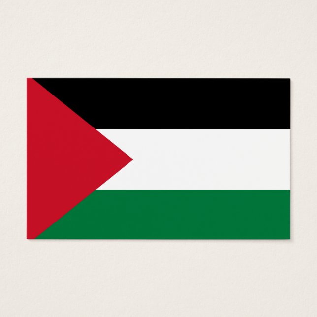 officieel de staatsvlag van Palestina Visitekaartje (Voorkant)