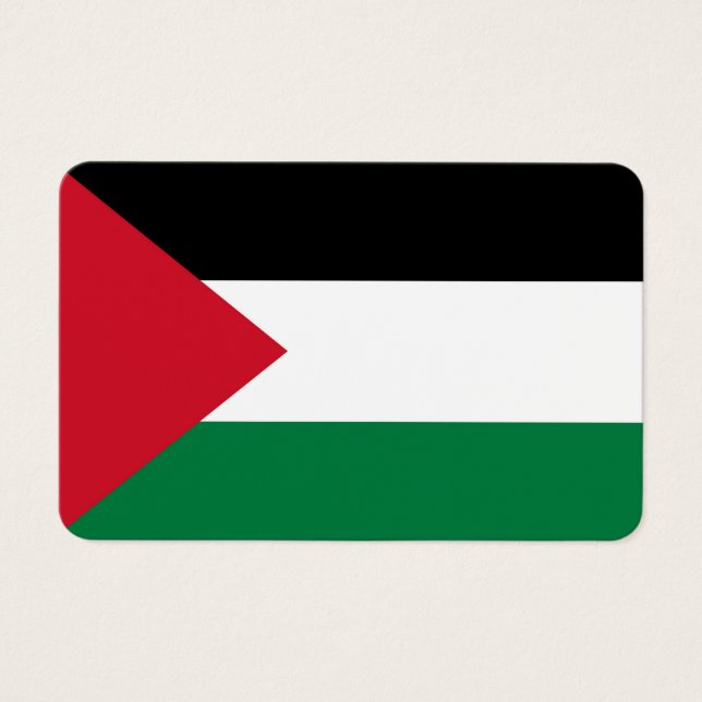 officieel de staatsvlag van Palestina Visitekaartje (Voorkant)