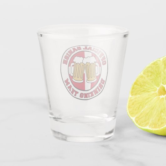Officieel Deens Drink team Shot Glas (Achterkant)