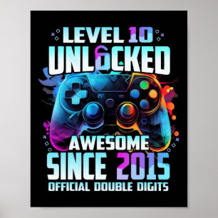 Officieel dubbele cijfers niveau 10 ontgrendeld 10 poster