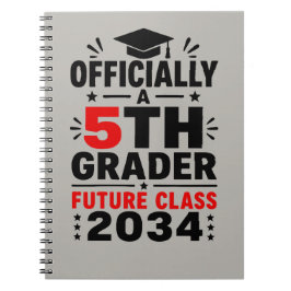 Officieel een 5e-klasser toekomstige klas van 2034 notitieboek
