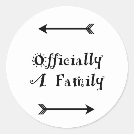Officieel een Familie - Adoptie Dag Ronde Sticker (Voorkant)