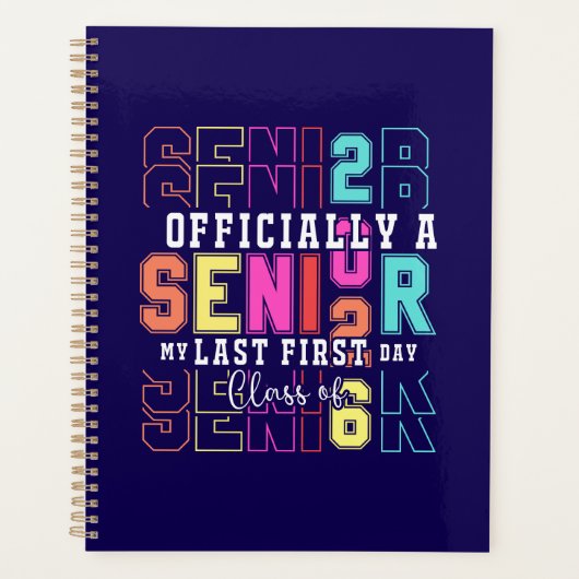 Officieel een senior 2026 Mijn laatste eerste dag  Planner (Voorkant)